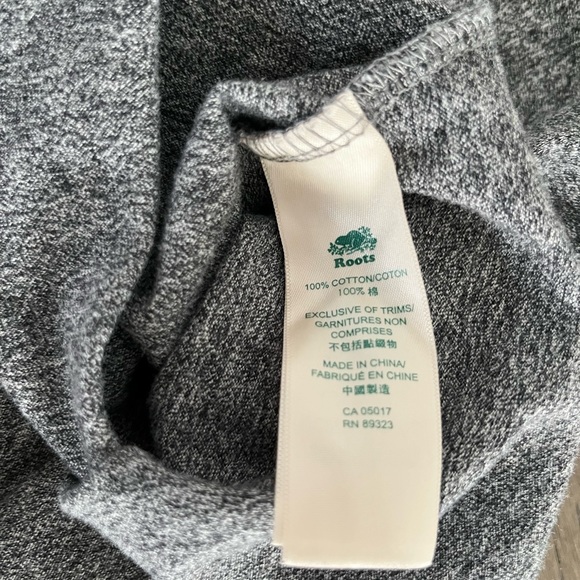 Roots Canada Sleeveless Tank Dress Womens Salt & Pepper Gray Chest Logo - Picture 3 of 6